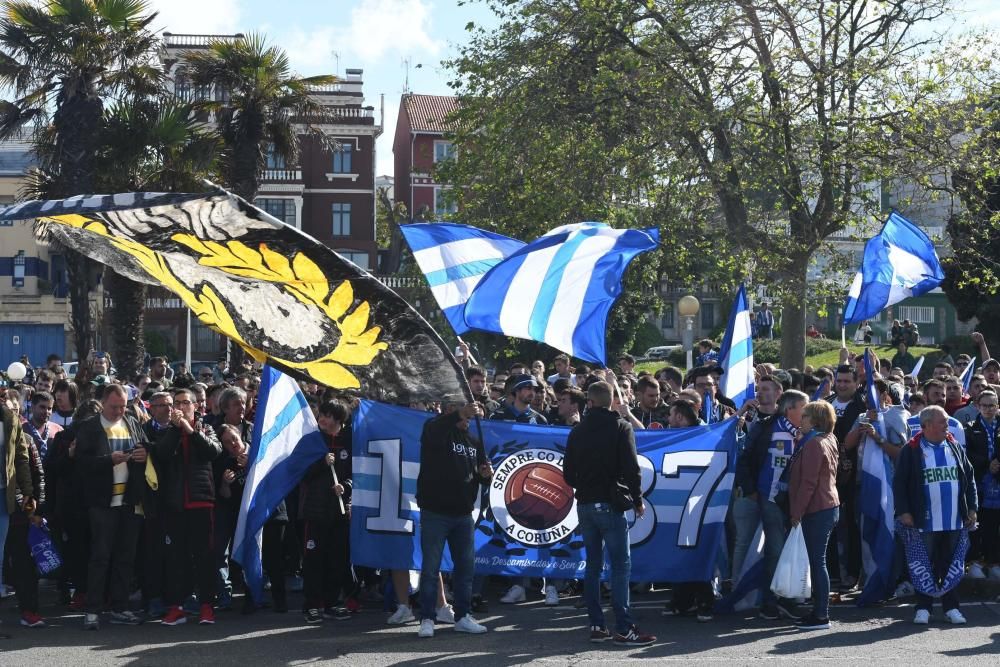 Así fue el recibimiento de la afición al Dépor