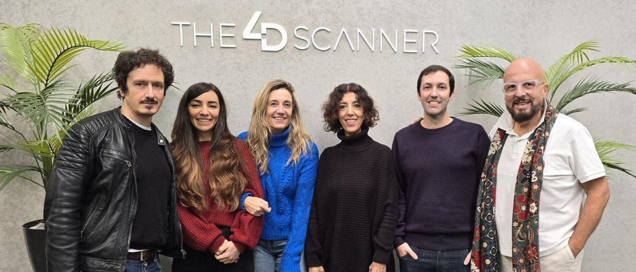 El zamorano Víctor Manuel Feliz (izquierda), con el resto del equipo de su empresa The 4D Scanner | CEDIDA