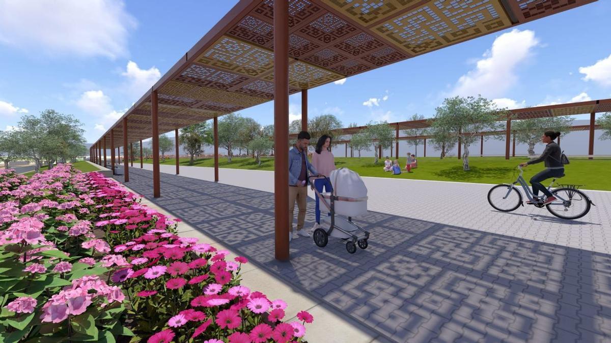 Recreación de cómo quedará el Balcón del Guadalquivir de Córdoba tras la reforma.