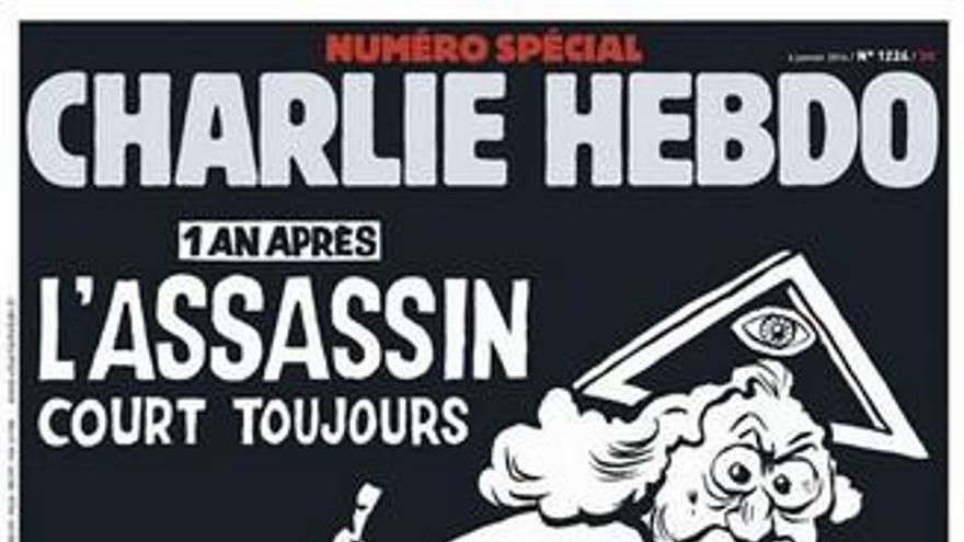 &#039;Charlie Hebdo&#039; recuerda el primer año de la matanza con un dios asesino en una polémica portada