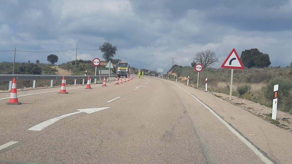 Obras en la nacional 631, principal vía de unión entre Zamora capital y Sanabria