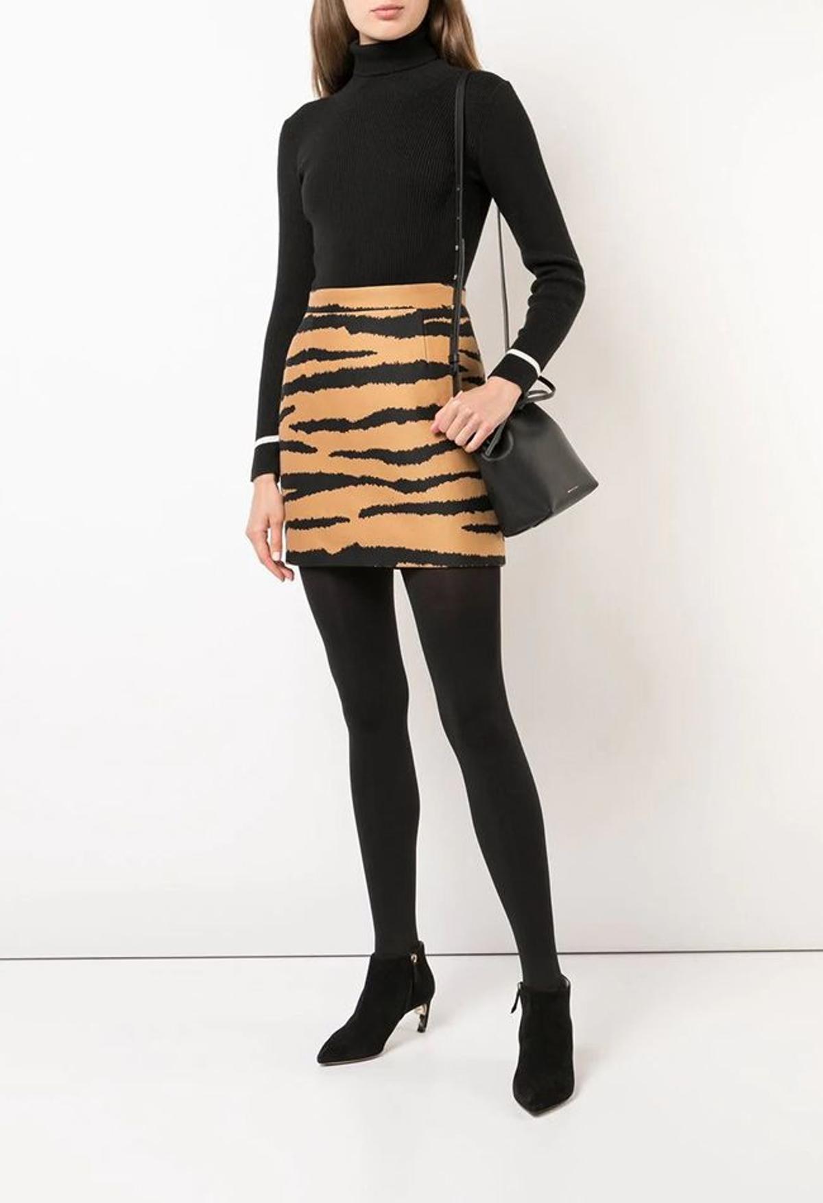 Falda de estampado de tigre de Proenza Schouler