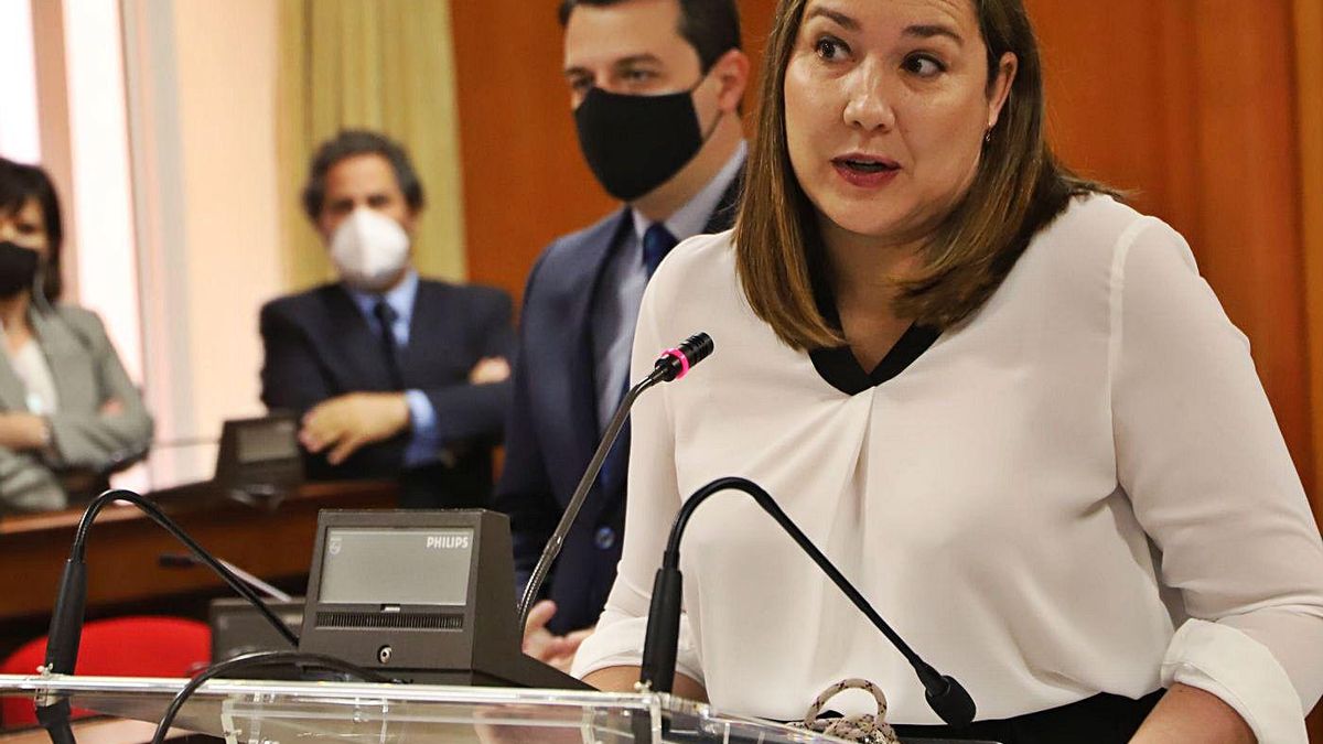 María Luisa Gómez, en su presentación como futura delegada de Casco y edil independiente de Cs. | FRANCISCO GONZÁLEZ