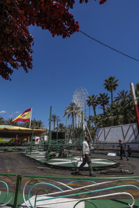 Montaje de la Feria Andaluza de Elche