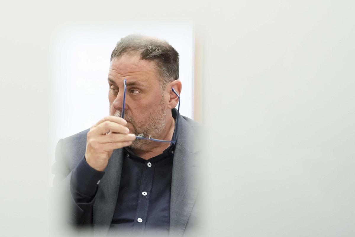 El líder de ERC, Oriol Junqueras, en su entrevista con EFE.