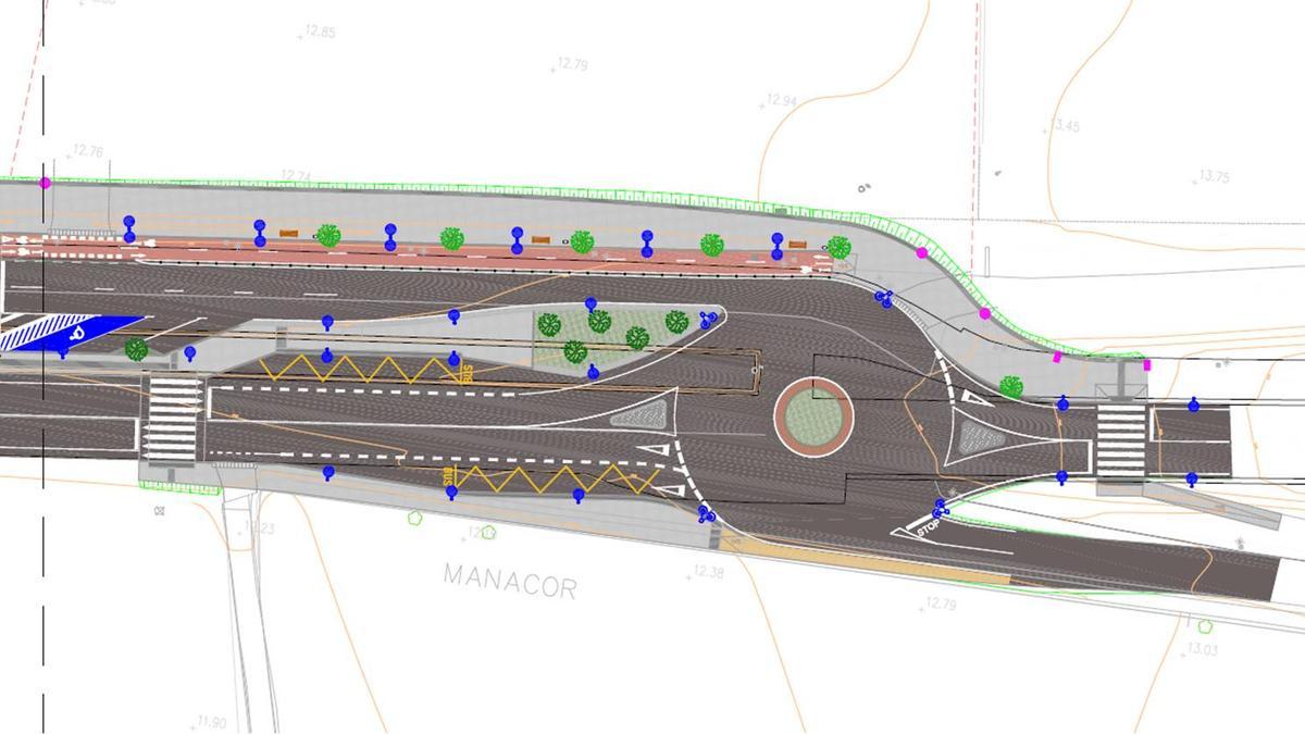 Detalle de la distribución de espacios delante del nuevo centro.