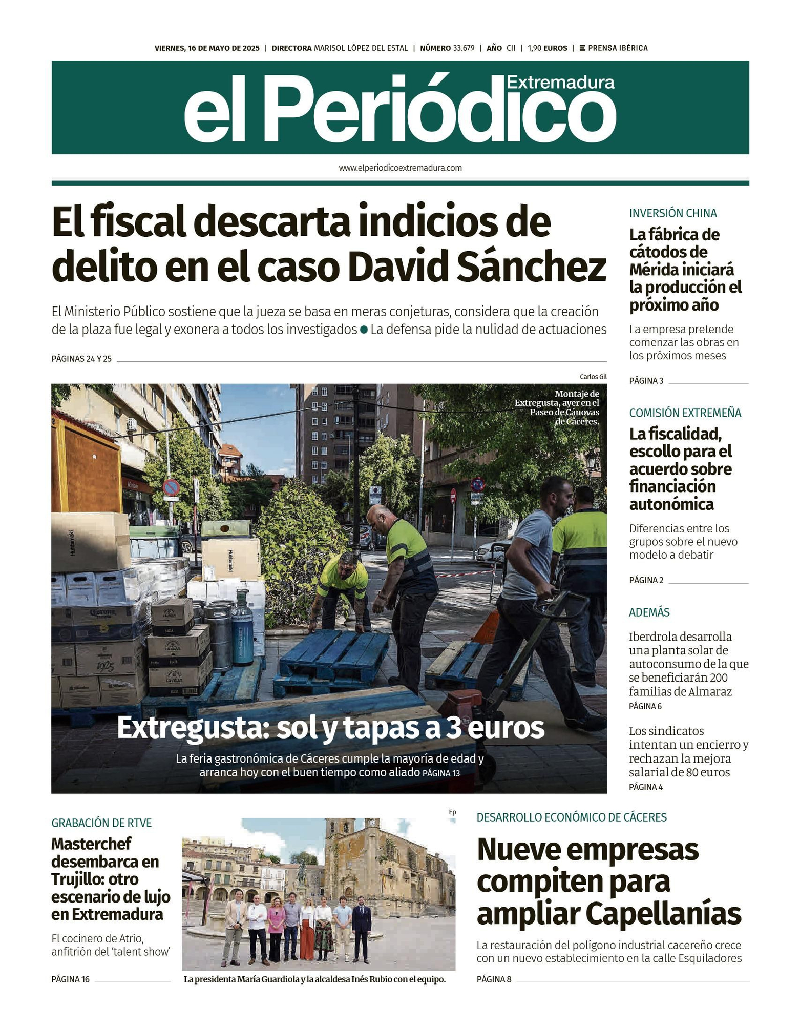 Consulta la portada correspondiente al día 16 de mayo de 2025