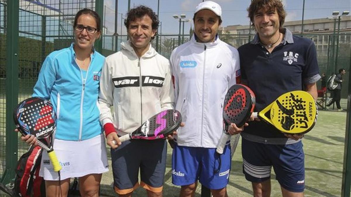 Julio Salins y Luis Milla jugaron al pádel