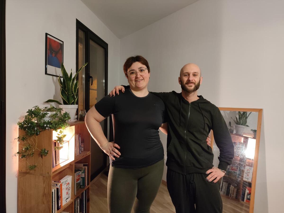 Representants de dues de les famílies que viuen a Cal Bloke