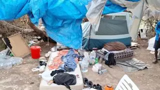 Desmantelado en Ibiza un asentamiento irregular en una zona boscosa de Port des Torrent