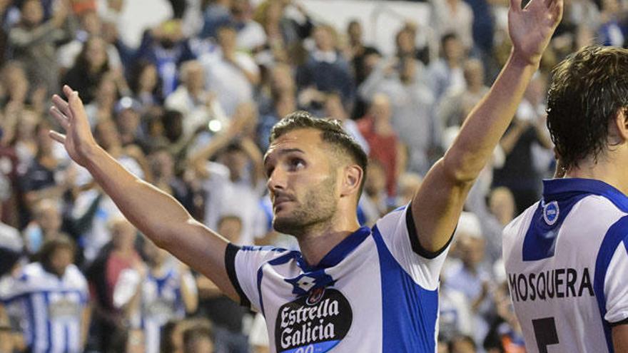 Lucas Pérez, en el partido del pasado viernes // 13FOTOS