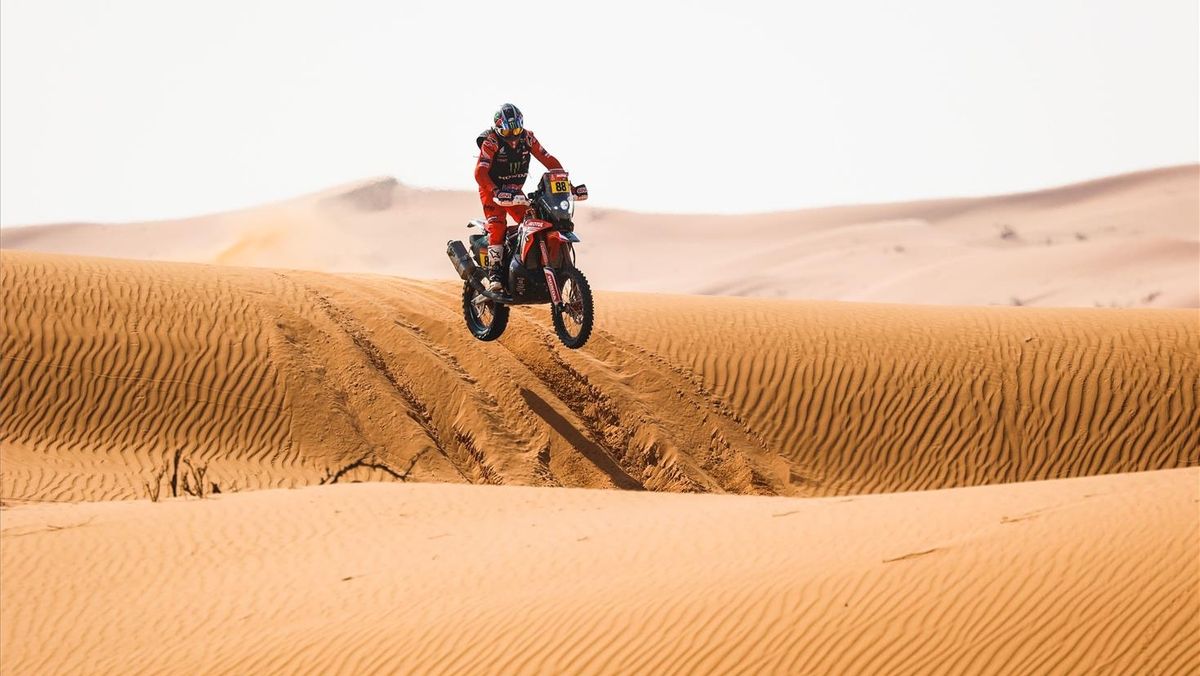 Barreda, camino de la victoria durante la sexta etapa del Dakar.