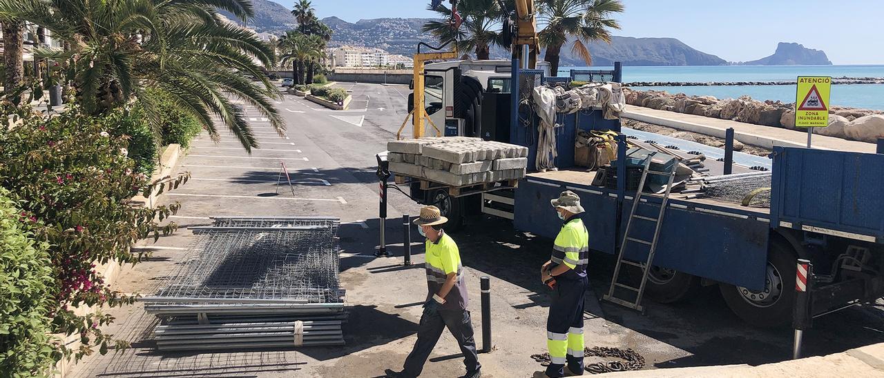 Las obras de renovación del Frente Litoral de Altea.