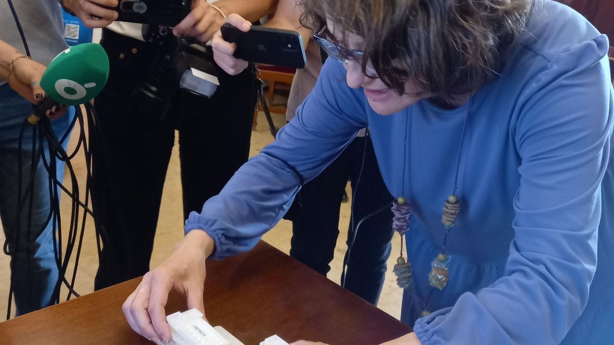 Oltra enseñó la maqueta hecha en 3D de la futura residencia de Castelló.