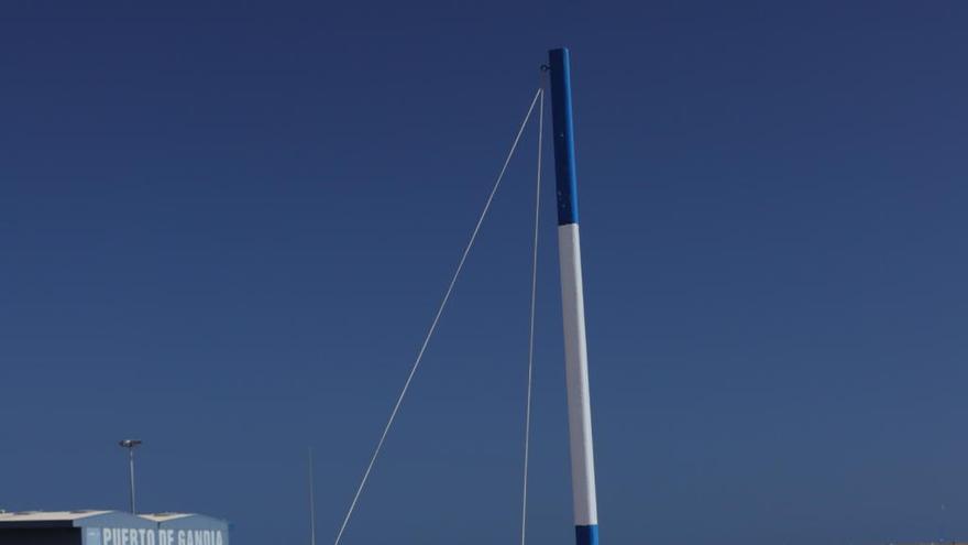 El cambio a bandera roja en la playa de Rafalcaid de Gandia.