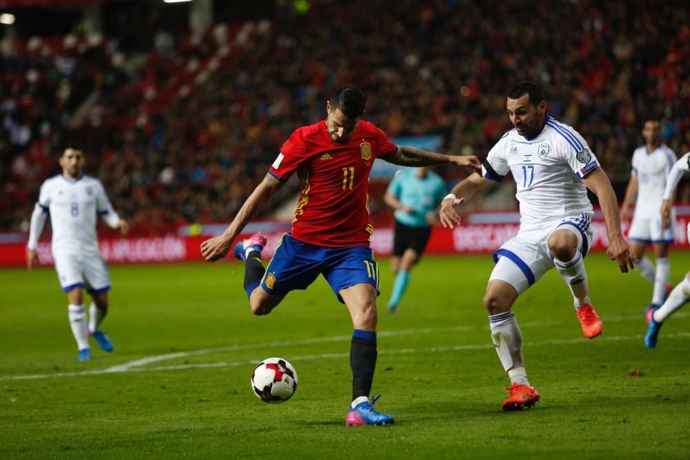 El partido entre España e Israel en El Molinón, en imágenes