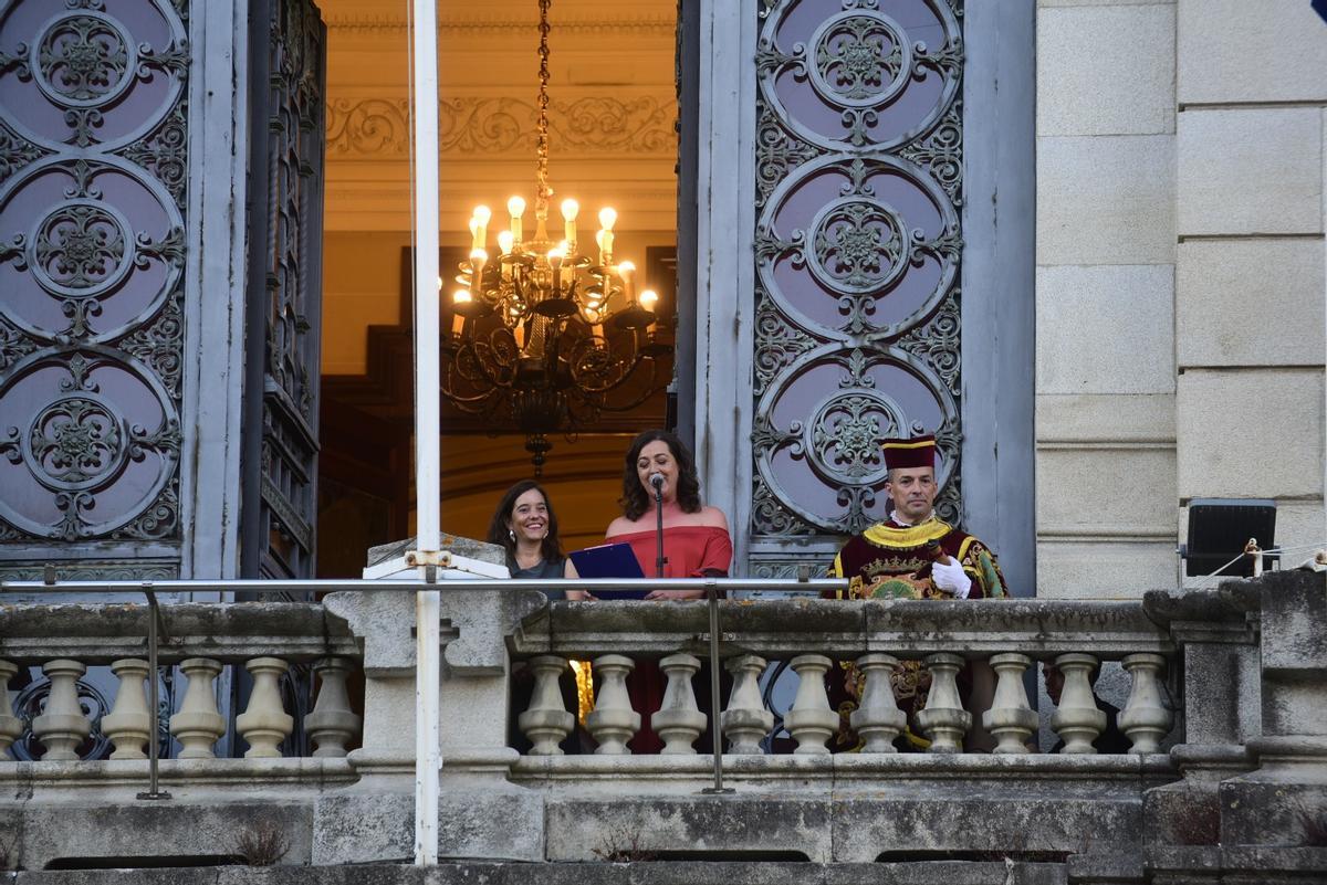 Pregón de la actriz Lucía Veiga que abre la fiestas de María Pita en A Coruña