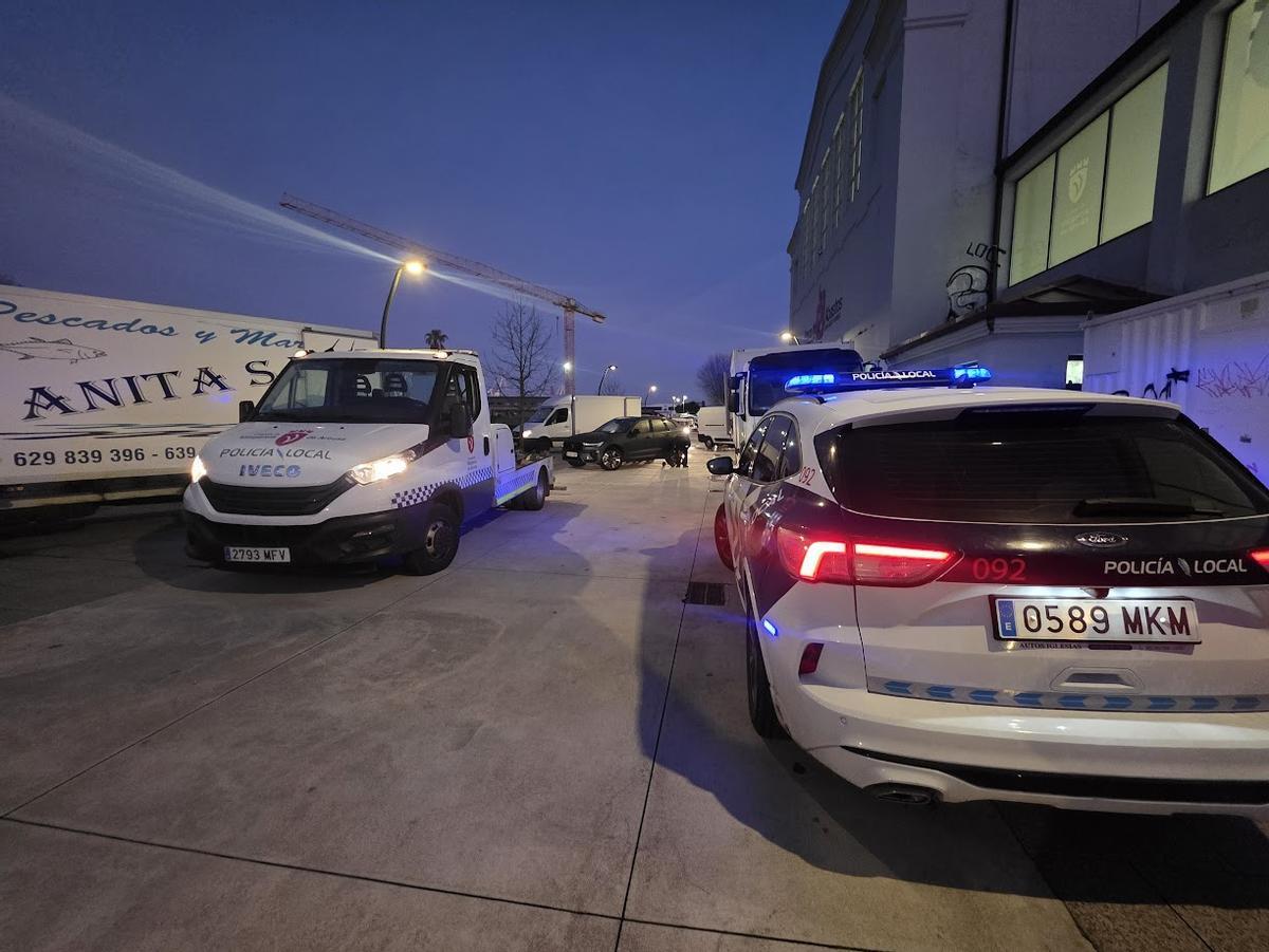 Una dotación de la Policía Local de Vilagarcía.