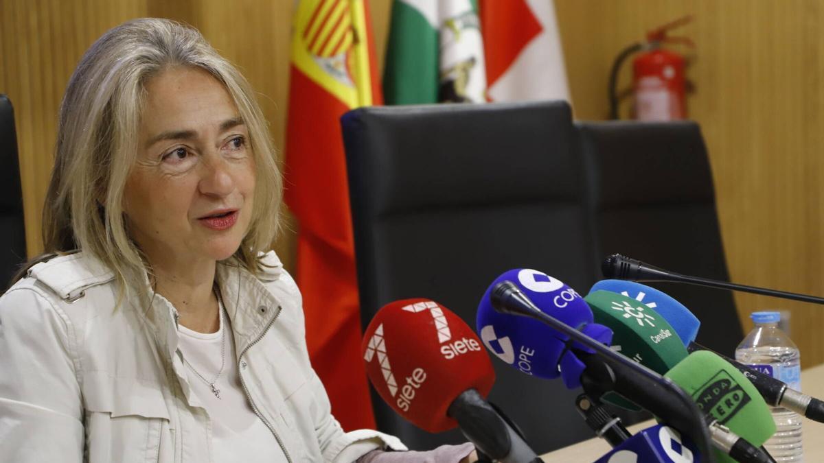 Cándida Ruiz, presidenta de Cruz Roja, este miércoles.