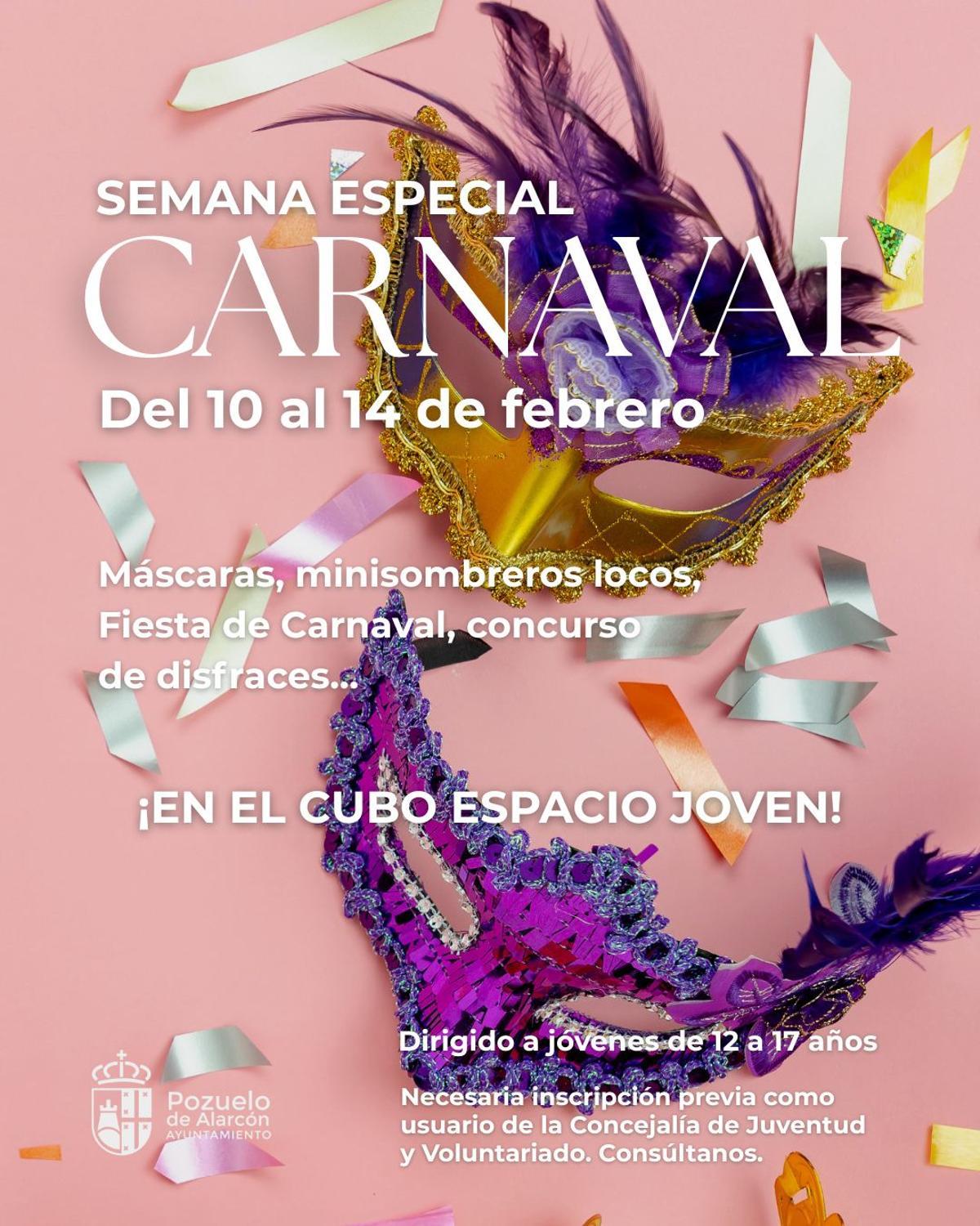 Cartel Semana de Carnaval en Pozuelo de Alarcón