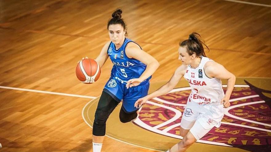 Vittoria Blasigh en el encuentro de la selección italiana U20 ante Polonia