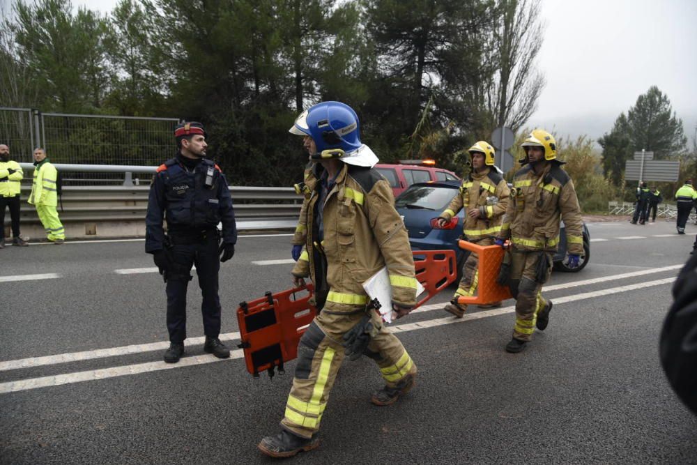 Descarrilament d'un tren a Vacarisses