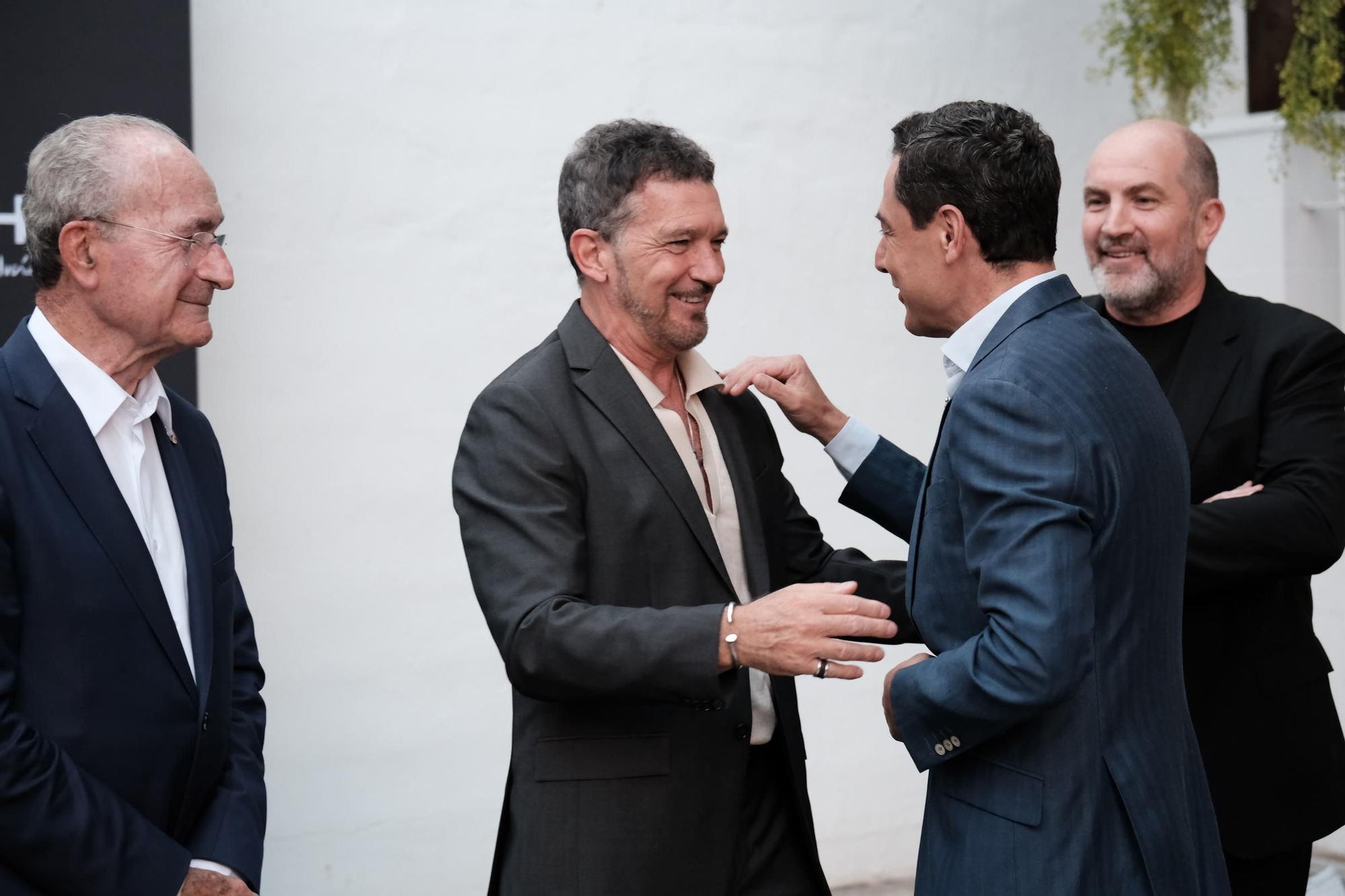 Photocall de la inauguración de Sohrlin Andalucía, el nuevo proyecto de Antonio Banderas y Domingo Sánchez de una escuela de artes escénicas.