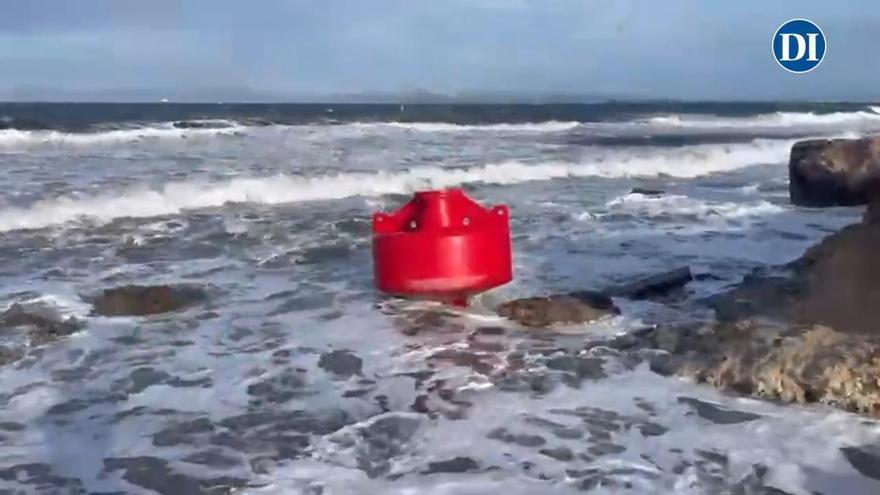 'Ingrid' consuma la destrucción del balizado de los canales de entrada al puerto de la Savina de Formentera