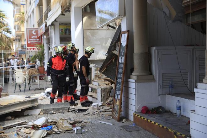 Las imágenes del día después del derrumbe en Playa de Palma