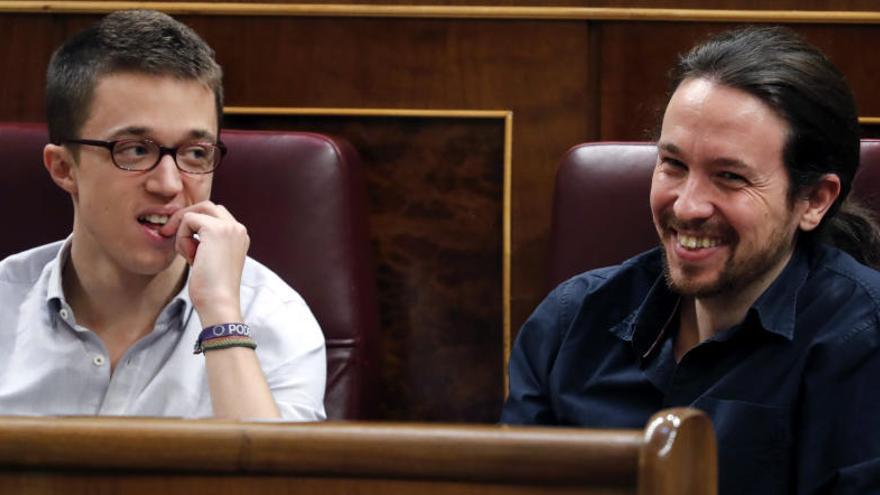 Errejón e Iglesias, en el Congreso.