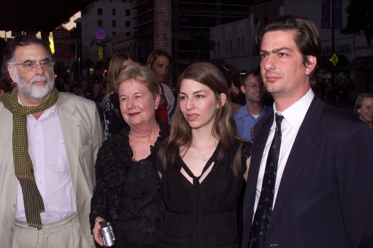 Francis Ford Coppola, Eleanor Coppola, Sofia Coppola y Roman Coppola, en 2003.