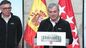 Carlos Sainz, en el homenaje de la Comunidad de Madrid tras ganar su cuarto Dakar