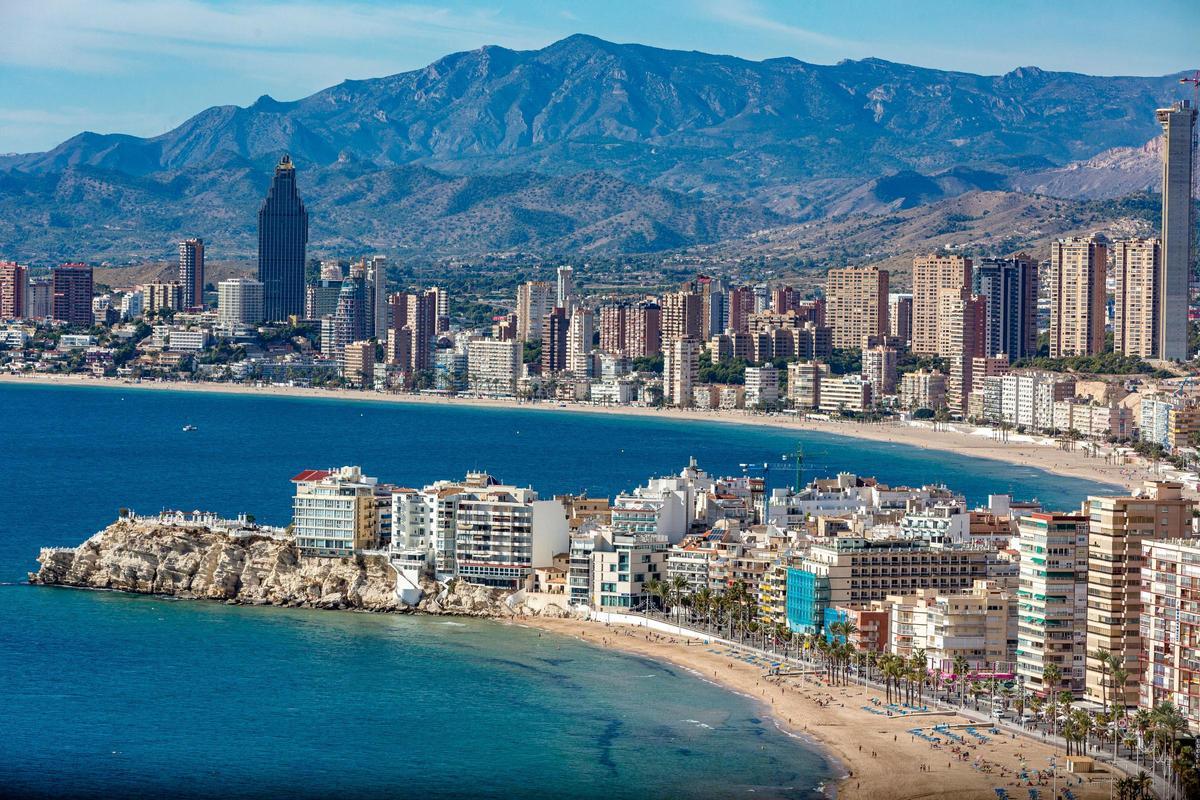 Una panorámica de los racacielos de Benidorm.