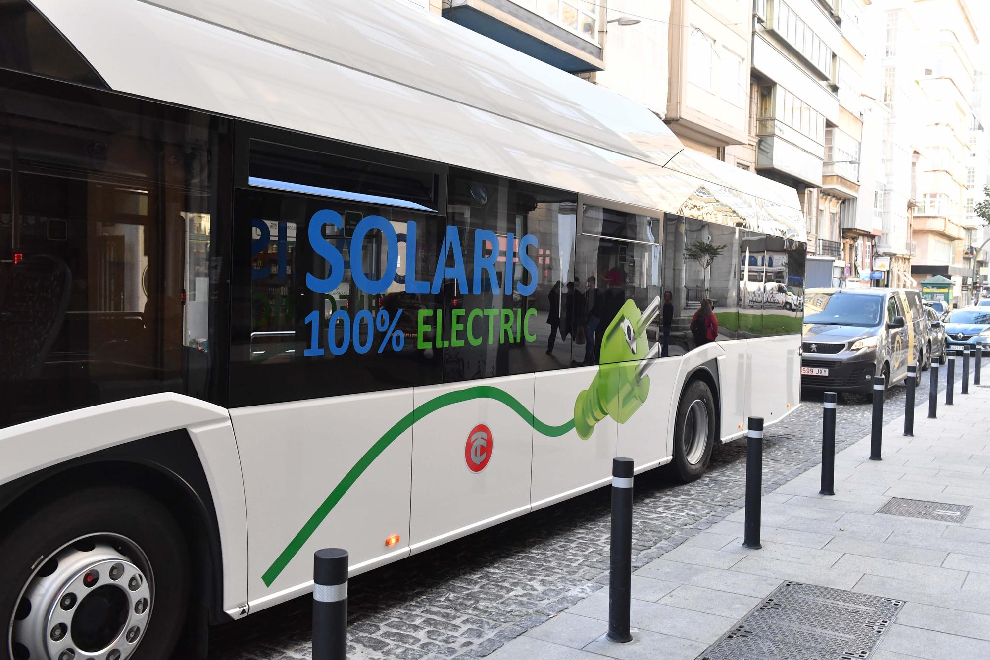 Tranvías prueba un autobús eléctrico