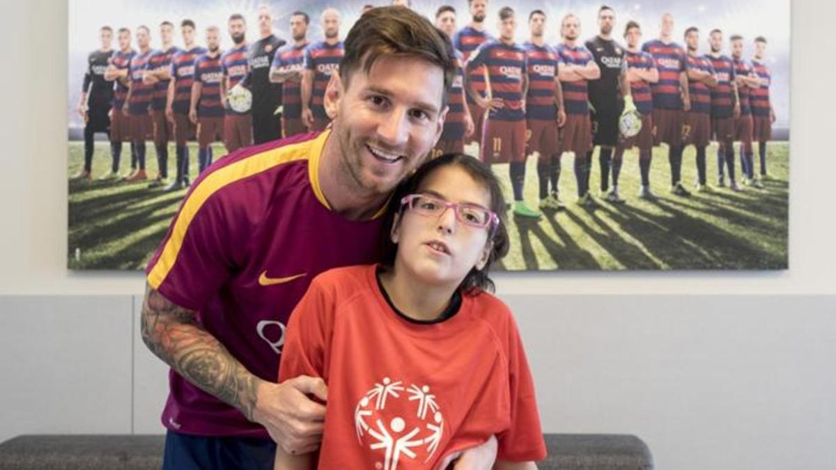 Chloe Martínez, con Messi