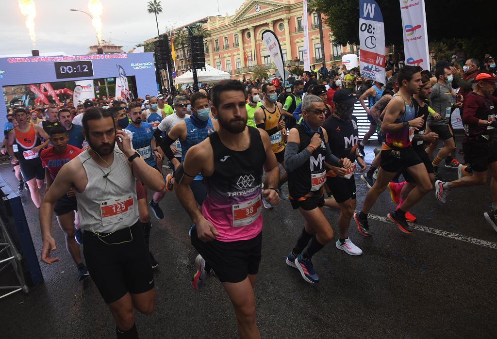 Así fue la salida de la maratón y la media maratón de Murcia