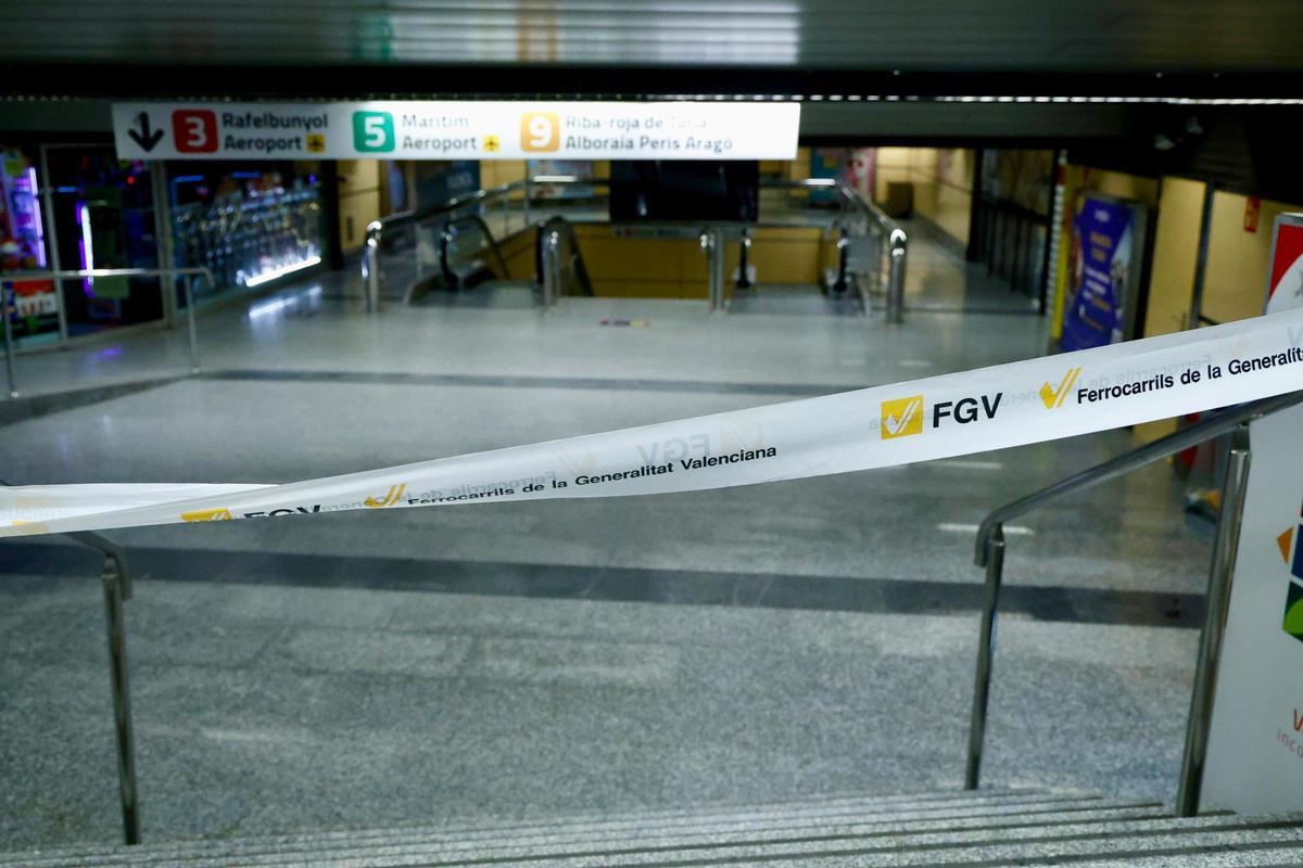Caos en Metrovalencia: una avería eléctrica interrumpe la circulación en plena jornada de huelga