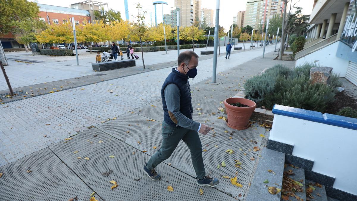 El presidente, Christian Lapetra, accede al club para participar, este miércoles, en la reunión del Consejo de Administración.