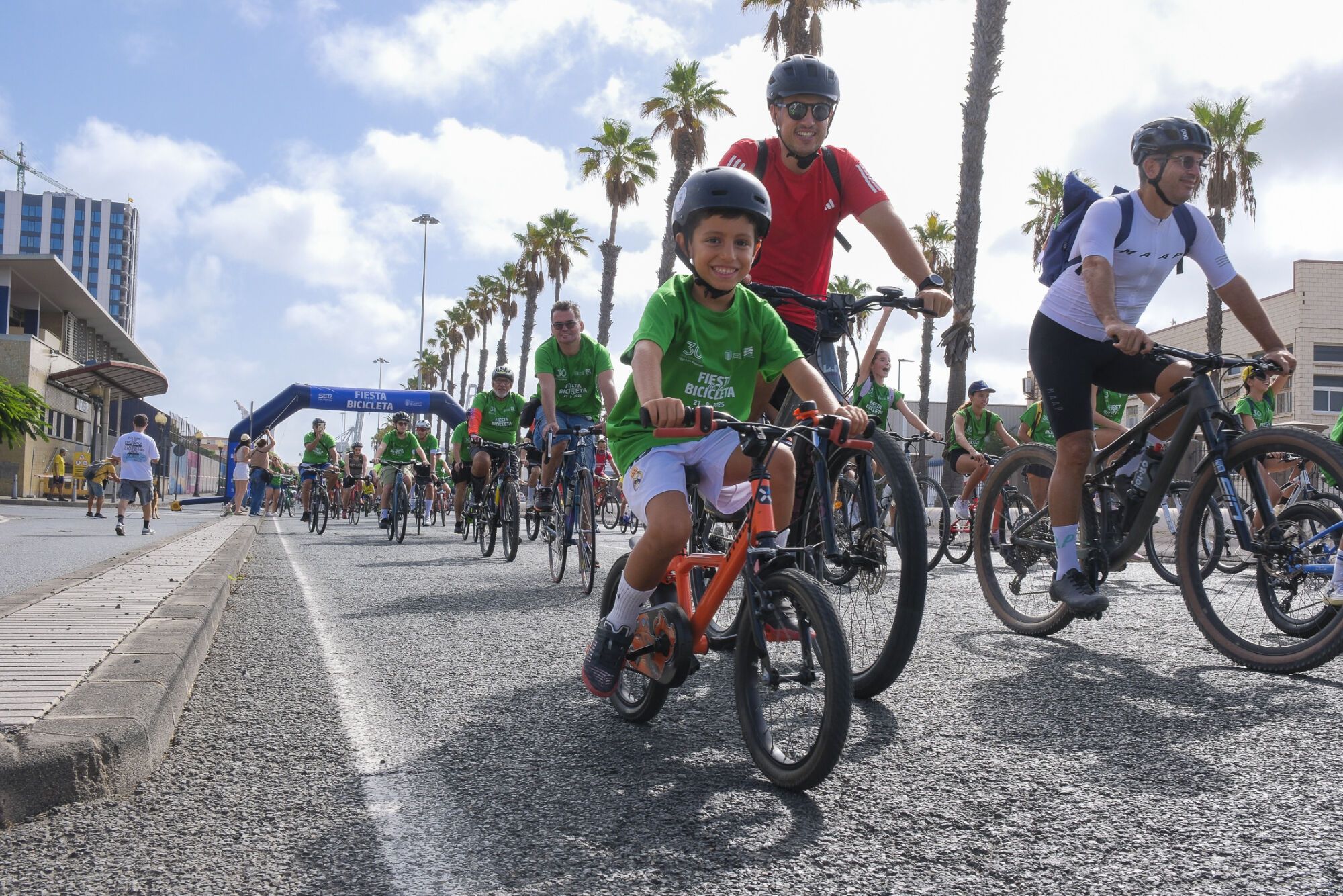 Fiesta de la bici en Las Palmas de Gran Canaria