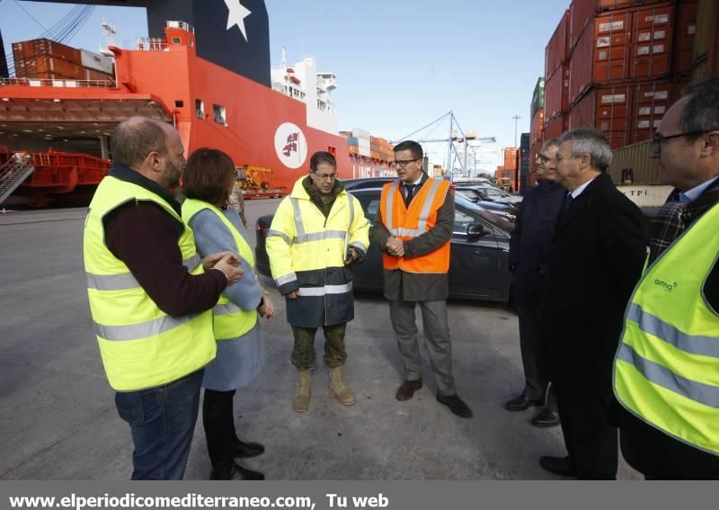 Desembarco vehículos del ejercito Afganistán-Castellón