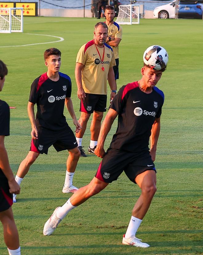 Así ha sido el entrenamiento del Barça en la Base Naval de la Marina de Annapolis para preparar el clásico