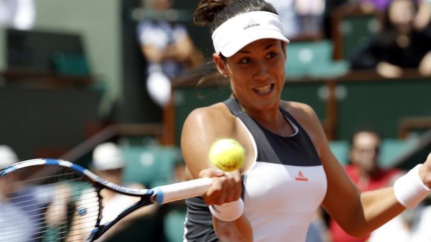 La tenista española Garbiñe Muguruza, en Roland Garros.