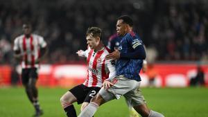 Una acción del partido entre el Brentford y el Arsenal