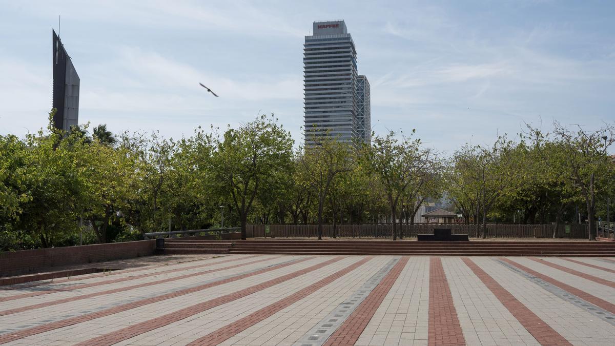 La Plaça dels Campions, en la Vila Olímpica de Barcelona.