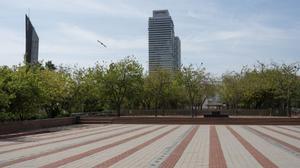 La Plaça dels Campions, en la Vila Olímpica de Barcelona.