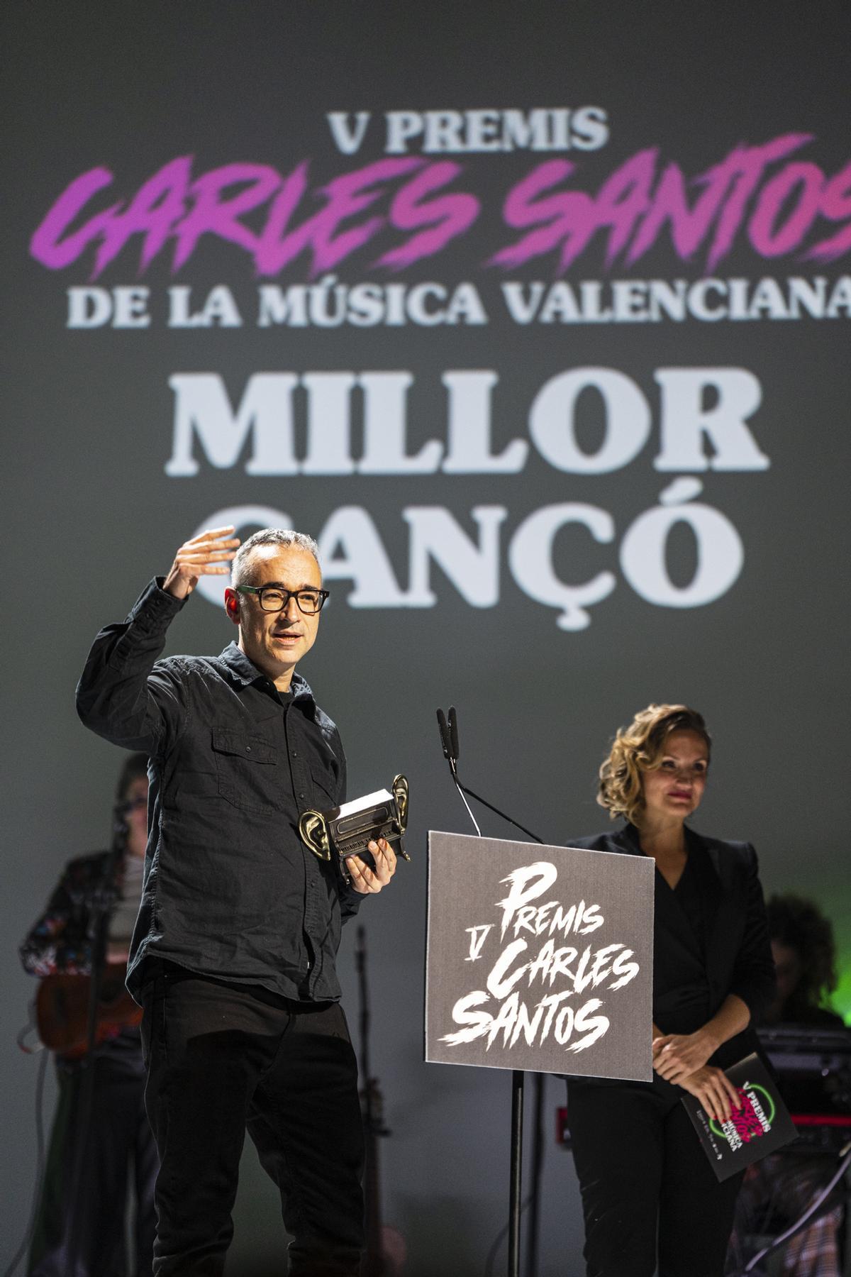Xavi Sarrià, ganador de los premios a mejor disco de fusión y mejor canción.