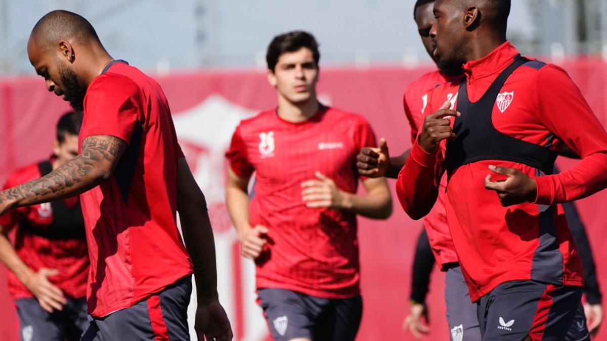 Entrenamiento del Sevilla FC previo al Celta de Vigo