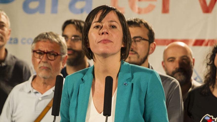 Ana Pontón, durante su comparecencia ante los medios // ÓSCAR CORRAL