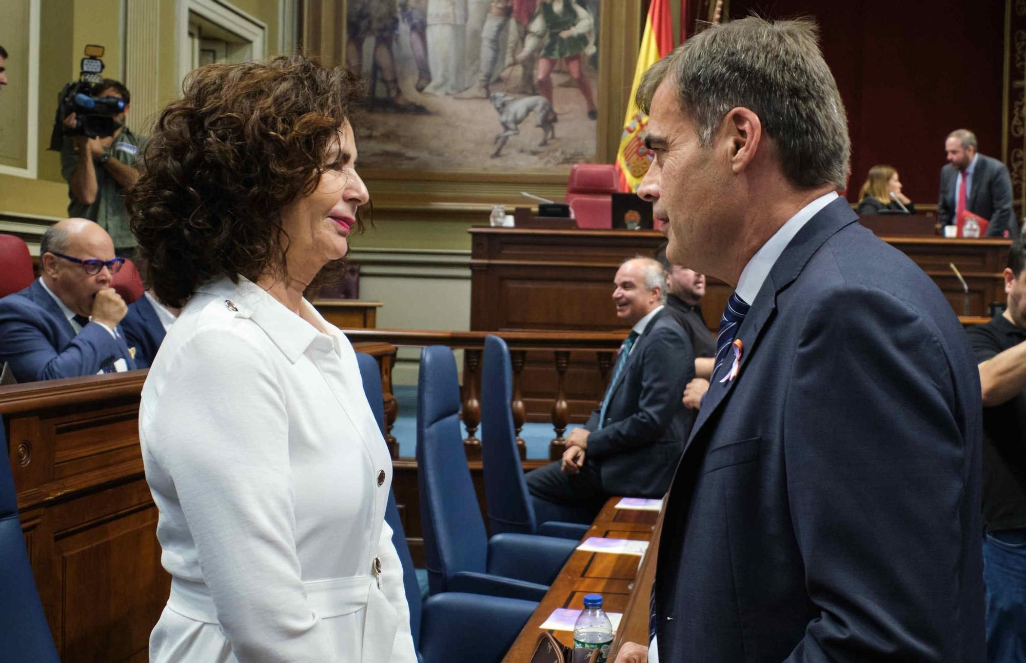 Sesión plenaria del Parlamento de Canarias.