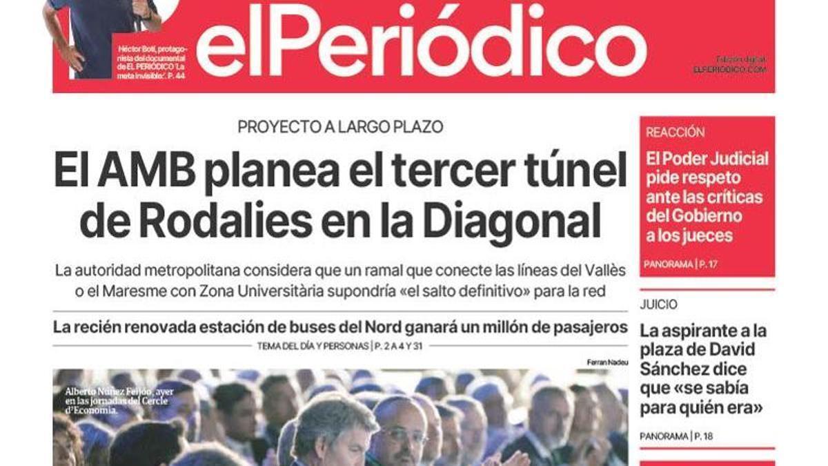 La portada de EL PERIÓDICO del 3 de junio de 2026